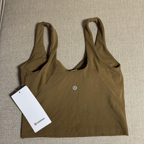 Lululemon Align Tank All Spice Brown V-Neck Crop Top - Picture 4 of 4